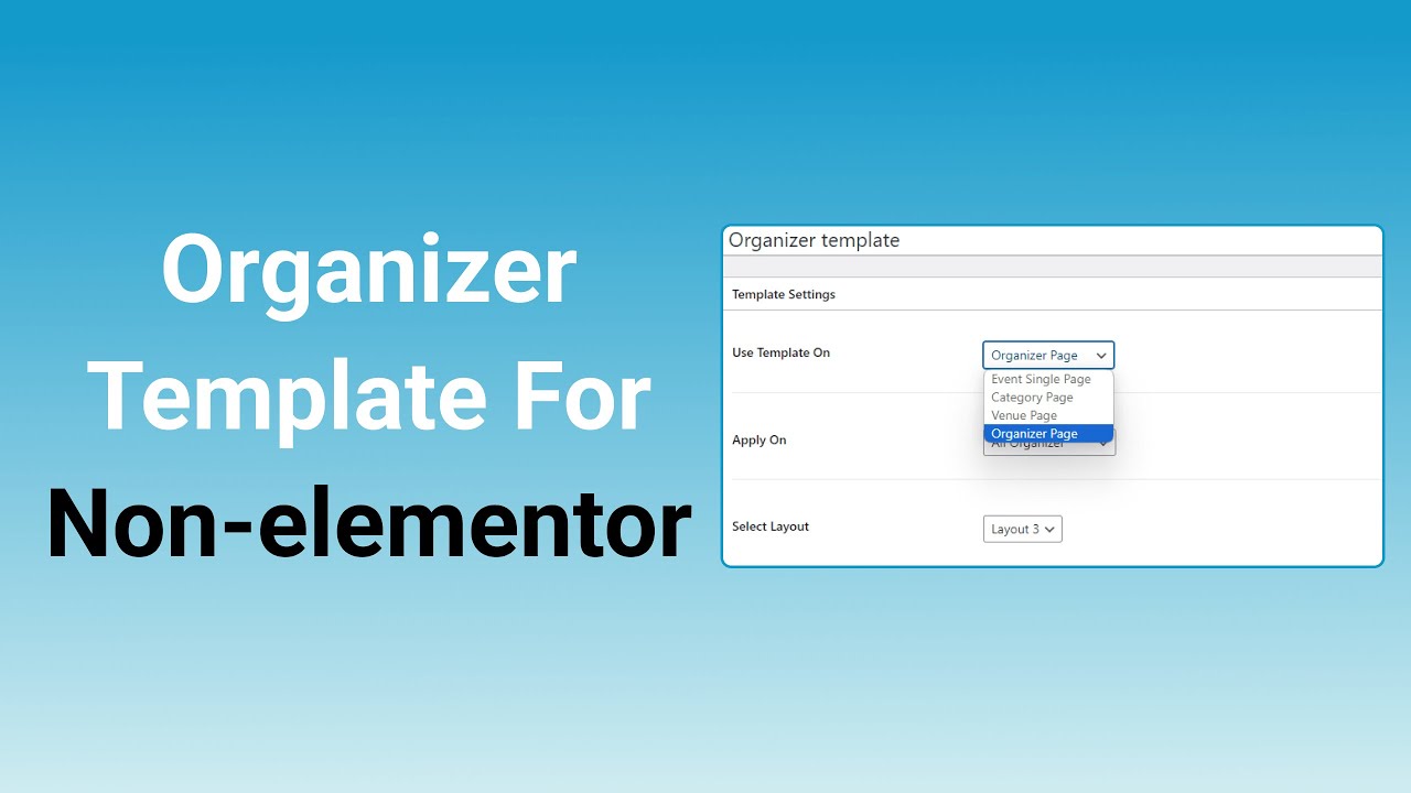 Non-elementor based organizer templates || Event Single Page Builder Pro For The Events Calendar