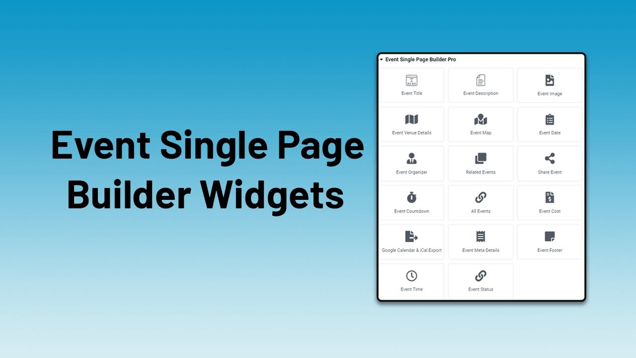 Elementor Widgets || Event Single Page Builder Pro