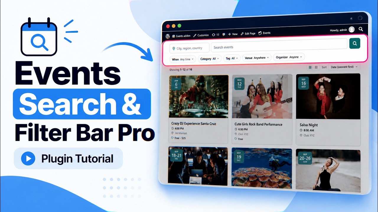 How to Add Search & Filters to The Events Calendar