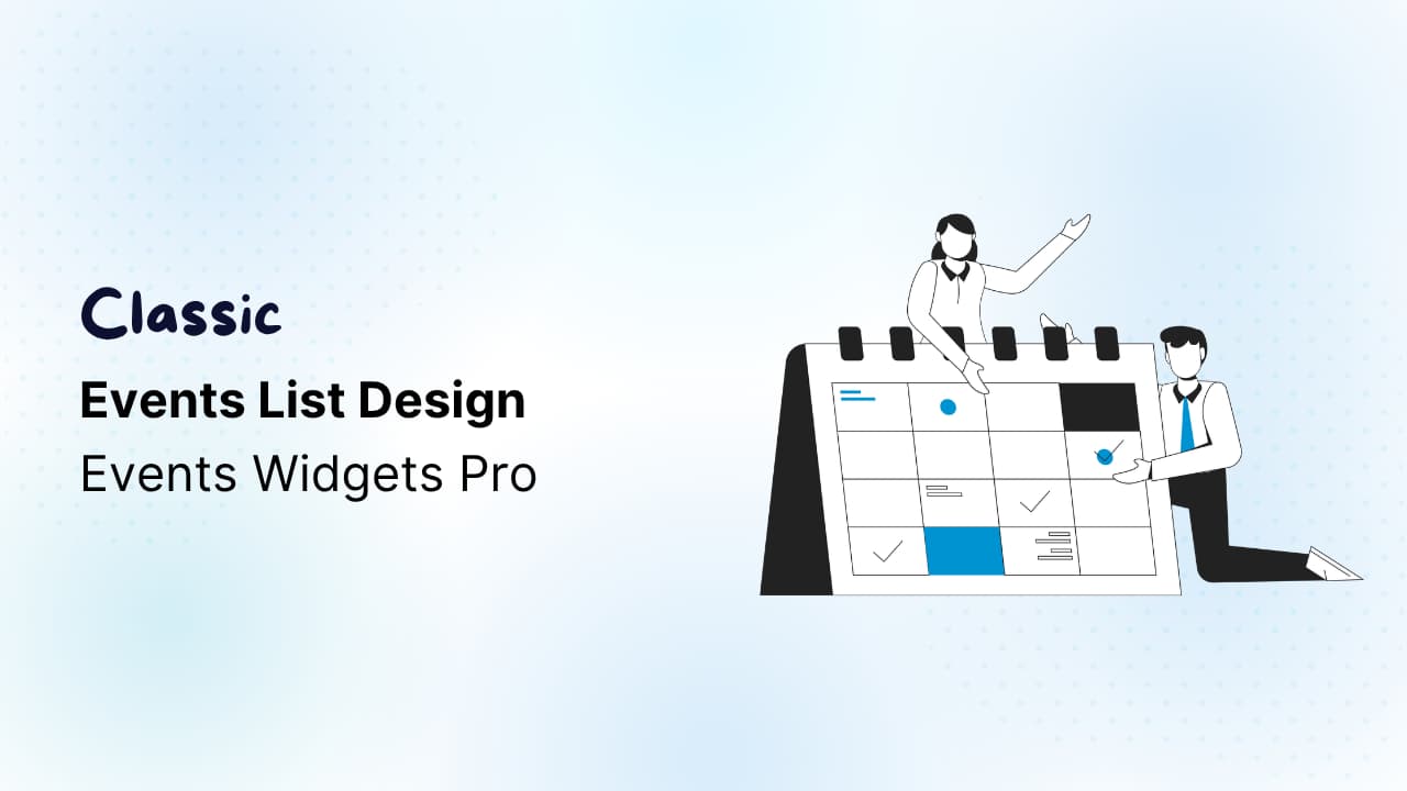 Classic Event List Layout Examples in Elementor