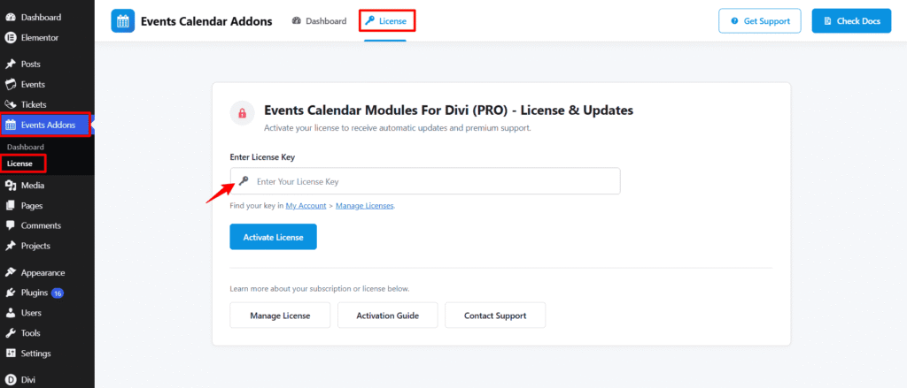 Divi license key 