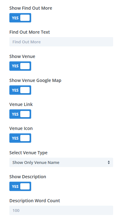 find out more settings