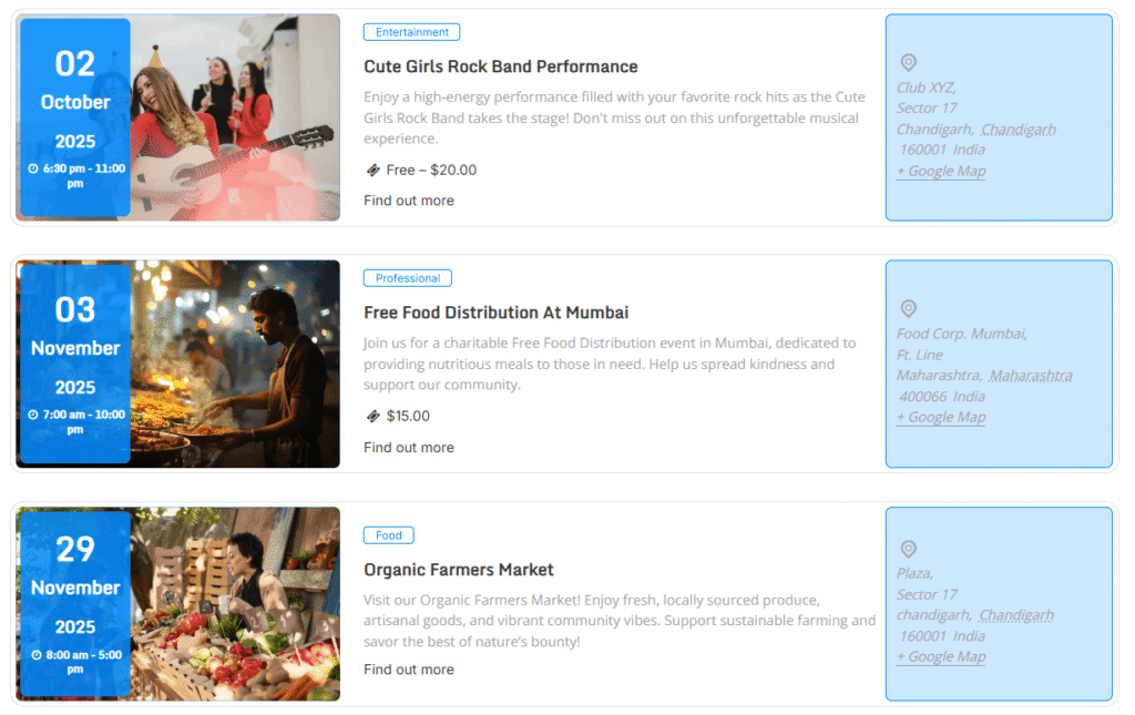 featured events demo