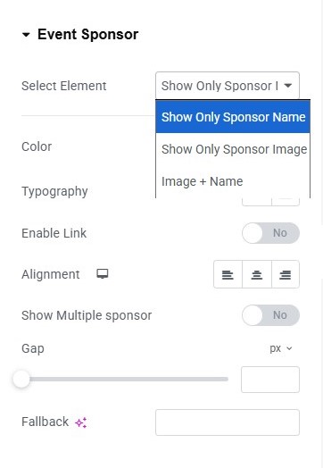 sponsor details