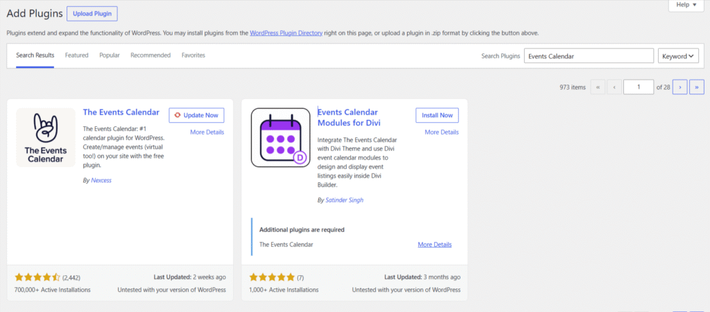 install-events-calendar-divi