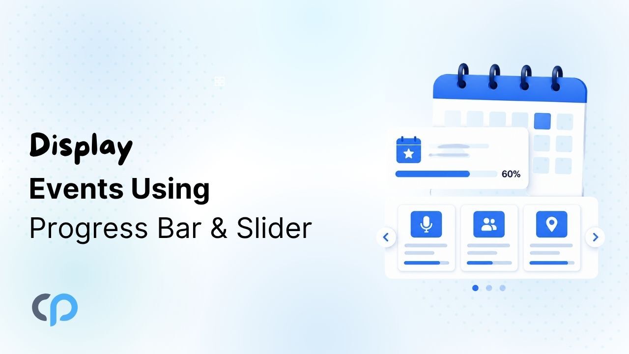 event progress bar and slider