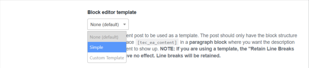 block template